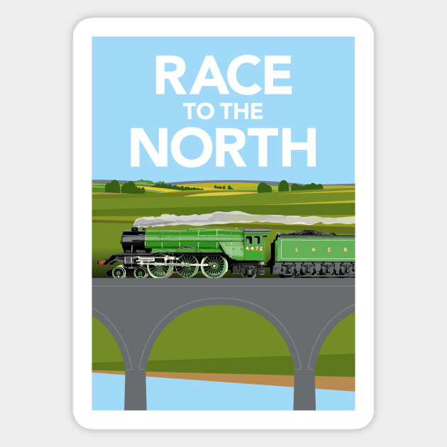 Race to the North Sticker by markvickers41